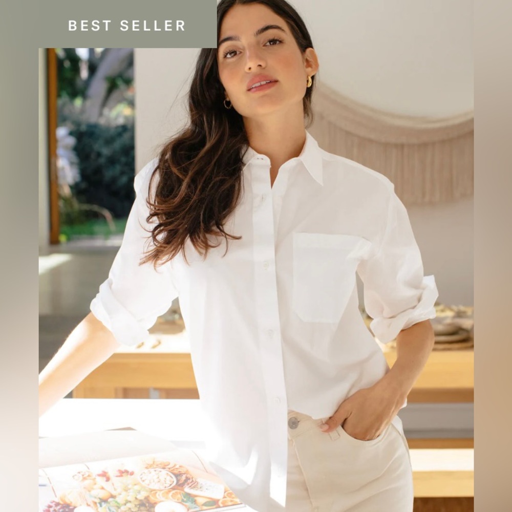 Jenni Kayne White Button-Down Shirt